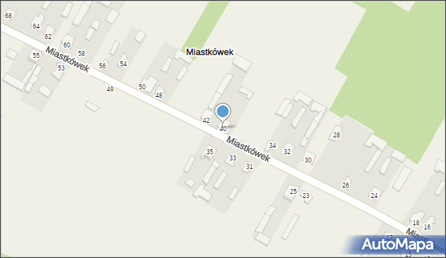 Miastkówek, Miastkówek, 40, mapa Miastkówek