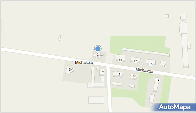 Michalcza, Michalcza, 21, mapa Michalcza