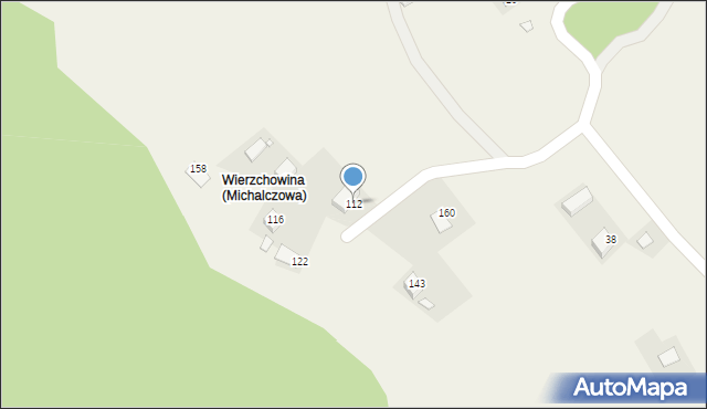 Michalczowa, Michalczowa, 112, mapa Michalczowa