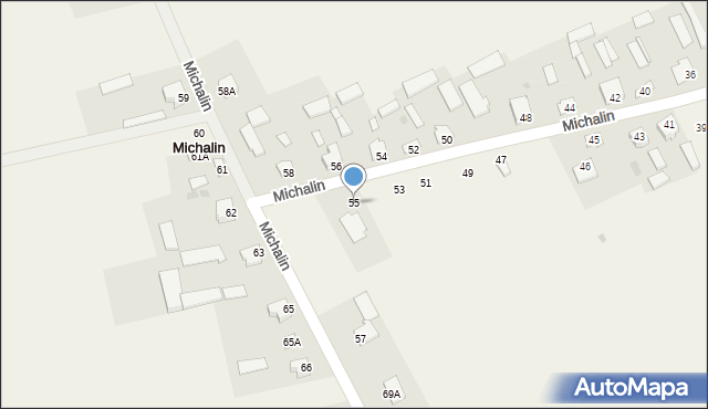 Michalin, Michalin, 55, mapa Michalin