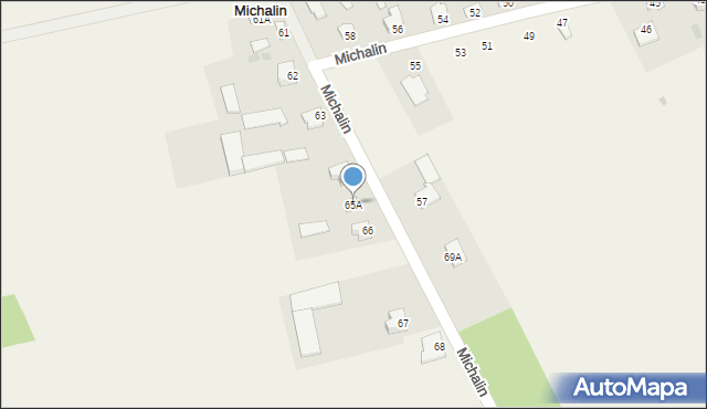 Michalin, Michalin, 65A, mapa Michalin