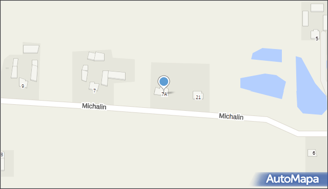 Michalin, Michalin, 7A, mapa Michalin
