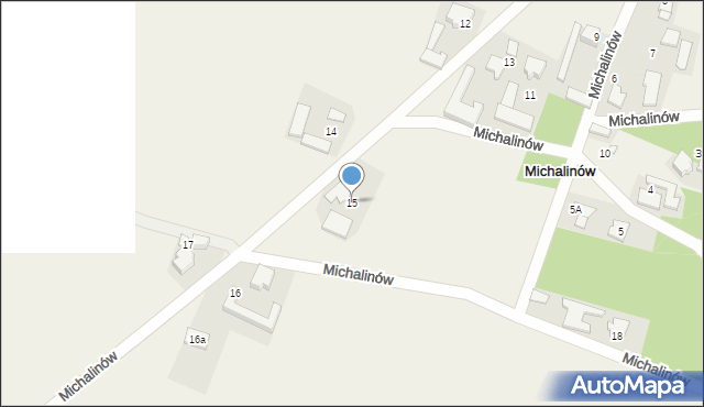 Michalinów, Michalinów, 15, mapa Michalinów