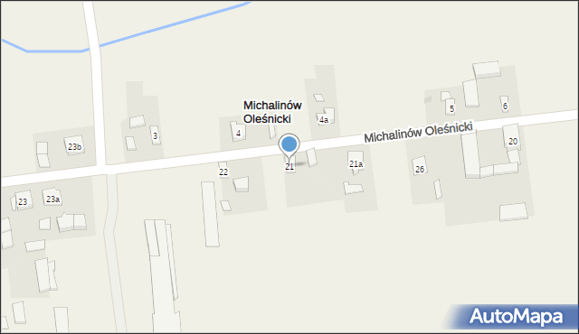 Michalinów Oleśnicki, Michalinów Oleśnicki, 21, mapa Michalinów Oleśnicki