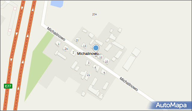 Michalinowo, Michalinowo, 12, mapa Michalinowo