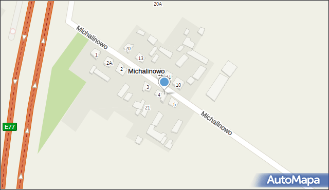 Michalinowo, Michalinowo, 4A, mapa Michalinowo