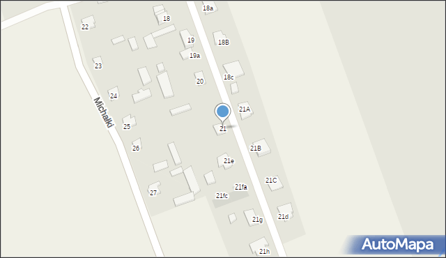 Michałki, Michałki, 21, mapa Michałki