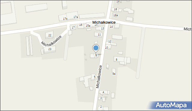 Michałkowice, Michałkowice, 9, mapa Michałkowice
