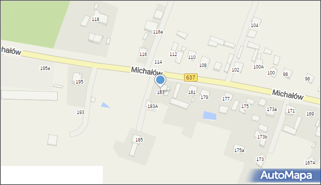 Michałów, Michałów, 183, mapa Michałów
