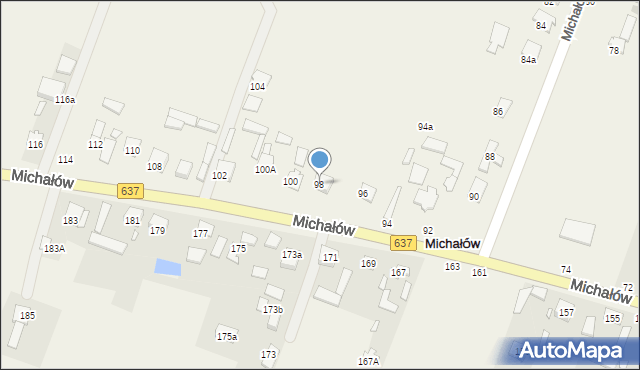 Michałów, Michałów, 98, mapa Michałów