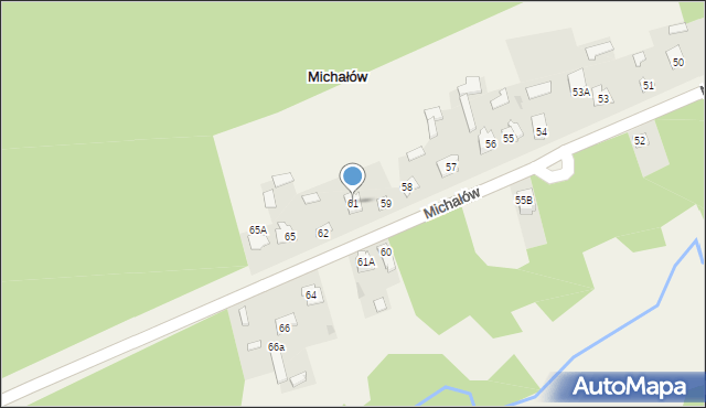 Michałów, Michałów, 61, mapa Michałów