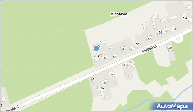 Michałów, Michałów, 65A, mapa Michałów