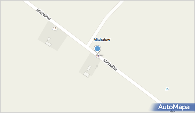 Michałów, Michałów, 14, mapa Michałów