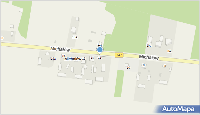 Michałów, Michałów, 11, mapa Michałów