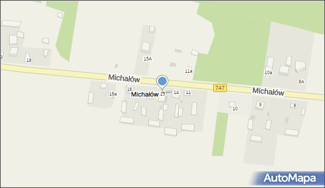 Michałów, Michałów, 15, mapa Michałów