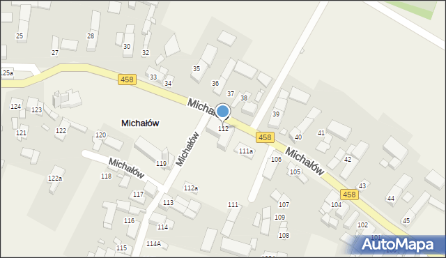 Michałów, Michałów, 112, mapa Michałów