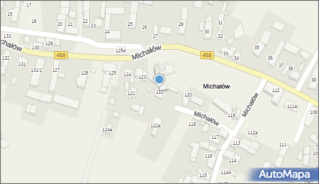 Michałów, Michałów, 122, mapa Michałów