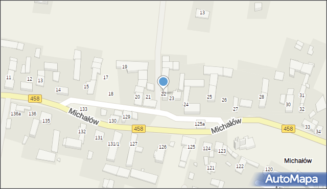 Michałów, Michałów, 22, mapa Michałów
