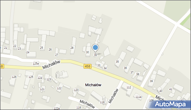 Michałów, Michałów, 32, mapa Michałów