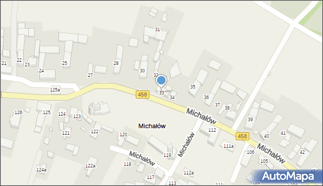 Michałów, Michałów, 33, mapa Michałów