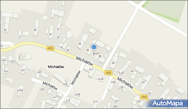 Michałów, Michałów, 37, mapa Michałów