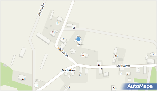 Michałów, Michałów, 17, mapa Michałów