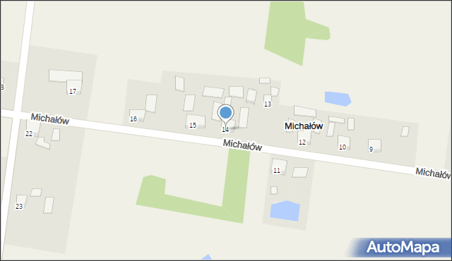 Michałów, Michałów, 14, mapa Michałów