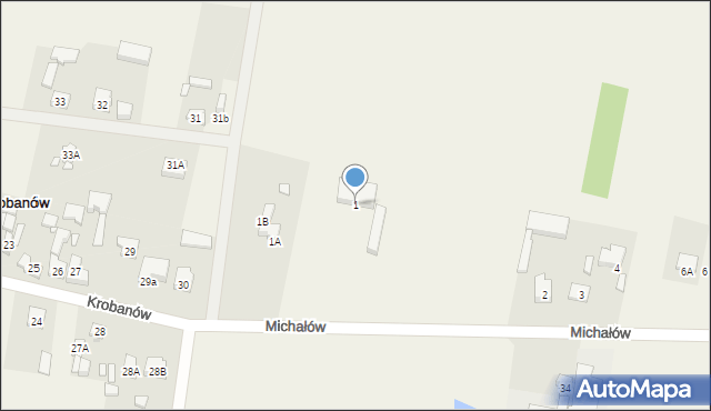 Michałów, Michałów, 1, mapa Michałów