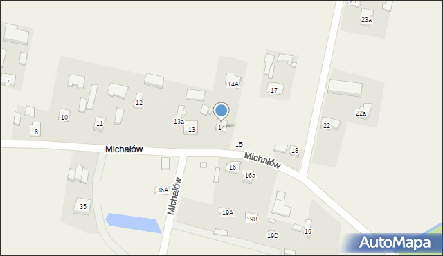 Michałów, Michałów, 14, mapa Michałów