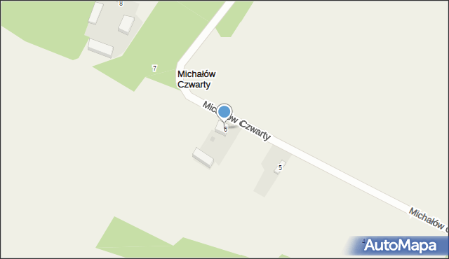 Michałów Czwarty, Michałów Czwarty, 6, mapa Michałów Czwarty