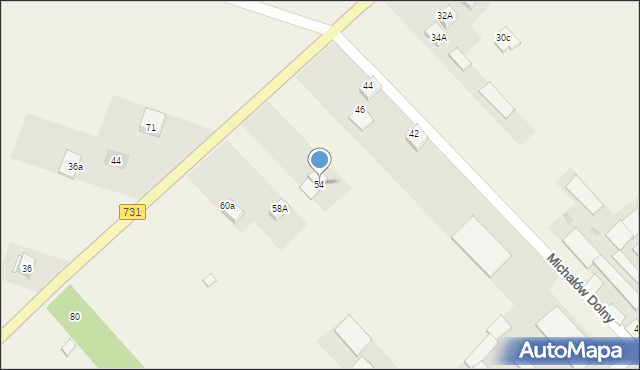 Michałów Dolny, Michałów Dolny, 54, mapa Michałów Dolny