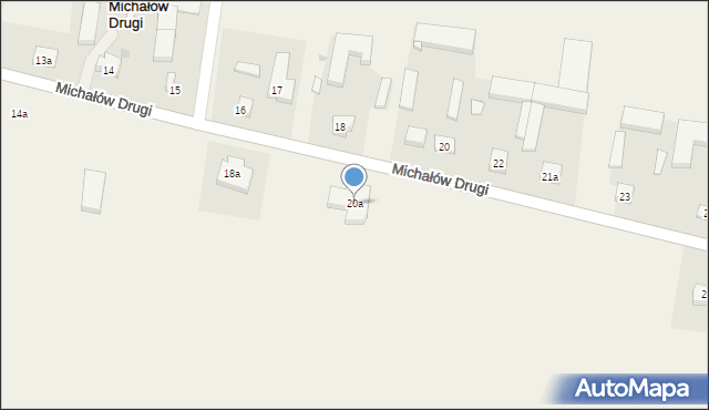 Michałów Drugi, Michałów Drugi, 20a, mapa Michałów Drugi