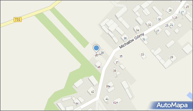 Michałów Górny, Michałów Górny, 40, mapa Michałów Górny