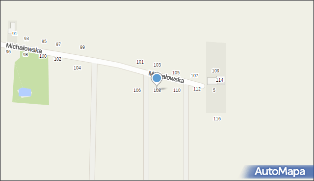 Michałówek, Michałowska, 108, mapa Michałówek