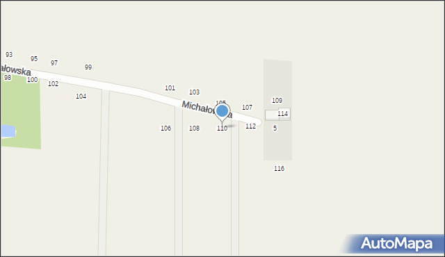 Michałówek, Michałowska, 110, mapa Michałówek