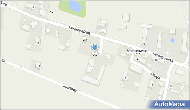 Michałowice, Mirosławicka, 10b, mapa Michałowice