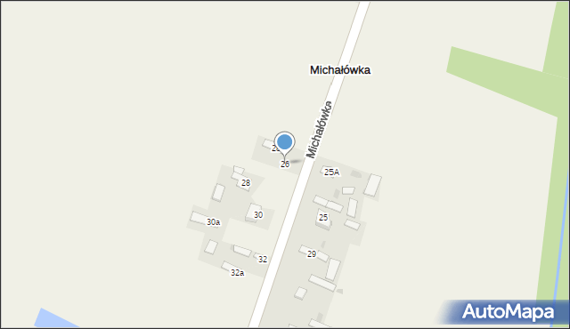 Michałówka, Michałówka, 26, mapa Michałówka