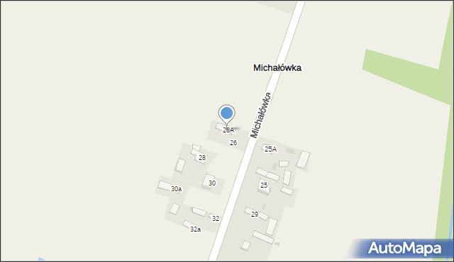 Michałówka, Michałówka, 28A, mapa Michałówka