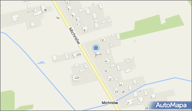 Michniów, Michniów, 10, mapa Michniów