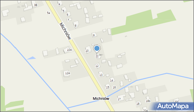 Michniów, Michniów, 11, mapa Michniów