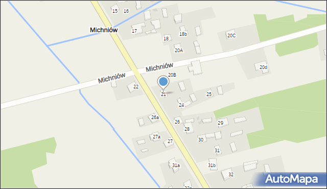 Michniów, Michniów, 21, mapa Michniów