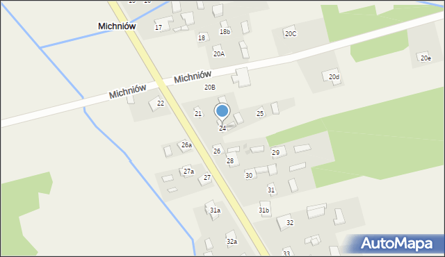 Michniów, Michniów, 24, mapa Michniów