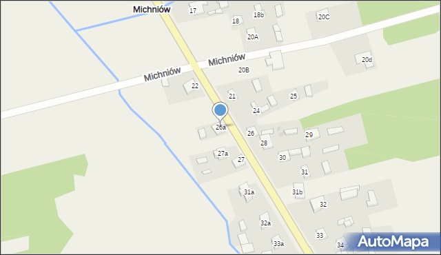 Michniów, Michniów, 26a, mapa Michniów