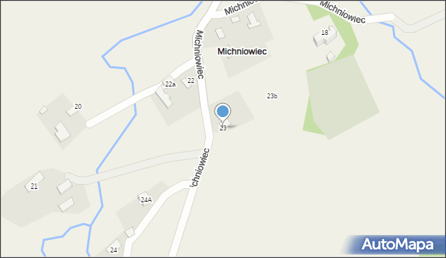 Michniowiec, Michniowiec, 23, mapa Michniowiec