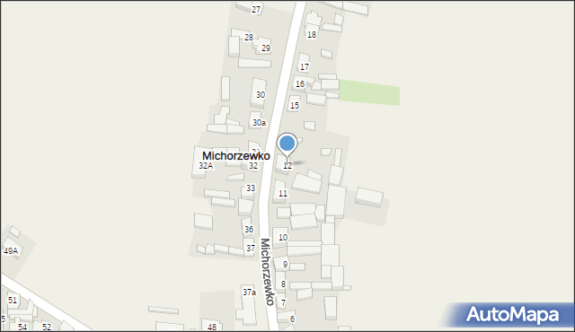 Michorzewko, Michorzewko, 12, mapa Michorzewko