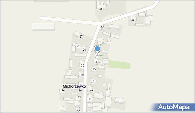 Michorzewko, Michorzewko, 17, mapa Michorzewko