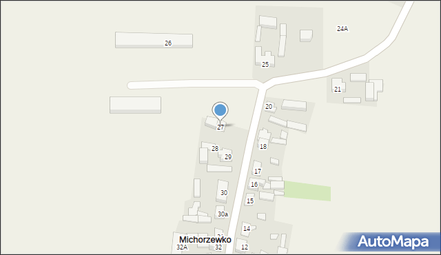 Michorzewko, Michorzewko, 27, mapa Michorzewko