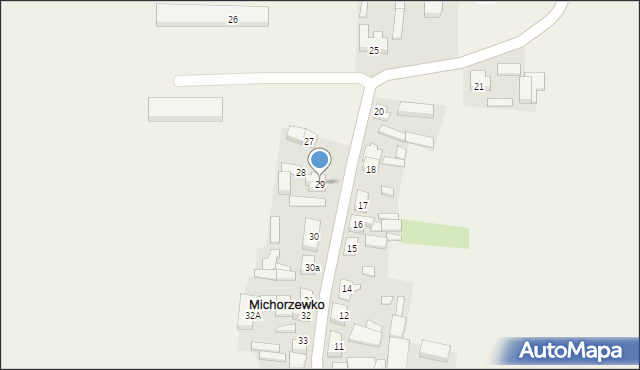 Michorzewko, Michorzewko, 29, mapa Michorzewko