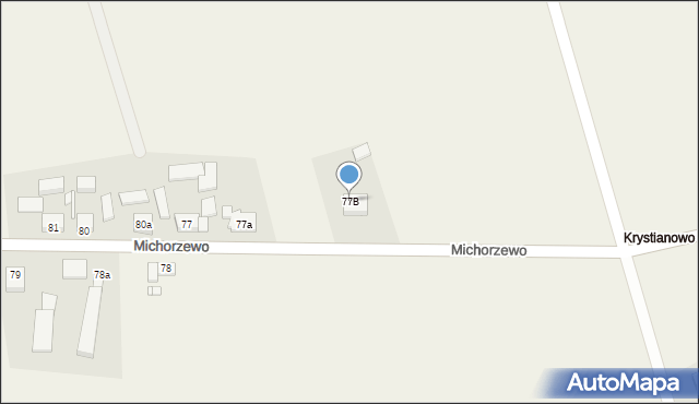 Michorzewo, Michorzewo, 77B, mapa Michorzewo