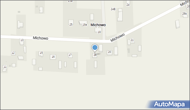 Michowo, Michowo, 18, mapa Michowo